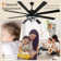Terriek 72" DIY Shade Reversible Caged Ceiling Fan with Dimmable LED Light and Remote