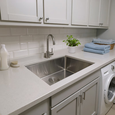 Pro Series 23'' L x 18'' W Stainless Steel Undermount Laundry Sink