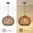 Rattan Pendant Lights for Kitchen Island,Globe Rattan Pendant Shade-2035365870