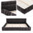 Chenille Upholstered Bed Frame With Headboard-95756490-86317122