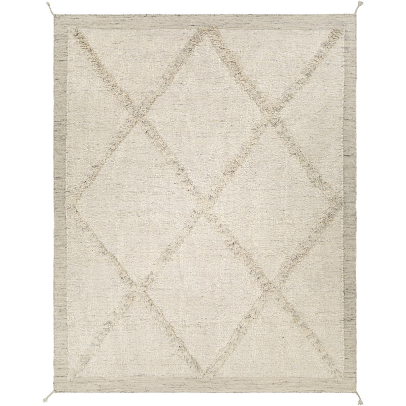 Wool Geometric Area Rug, Rectangle 2' x 3'