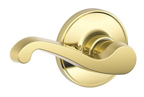 Lasalle Single Dummy Door Lever, Left, Bright Brass