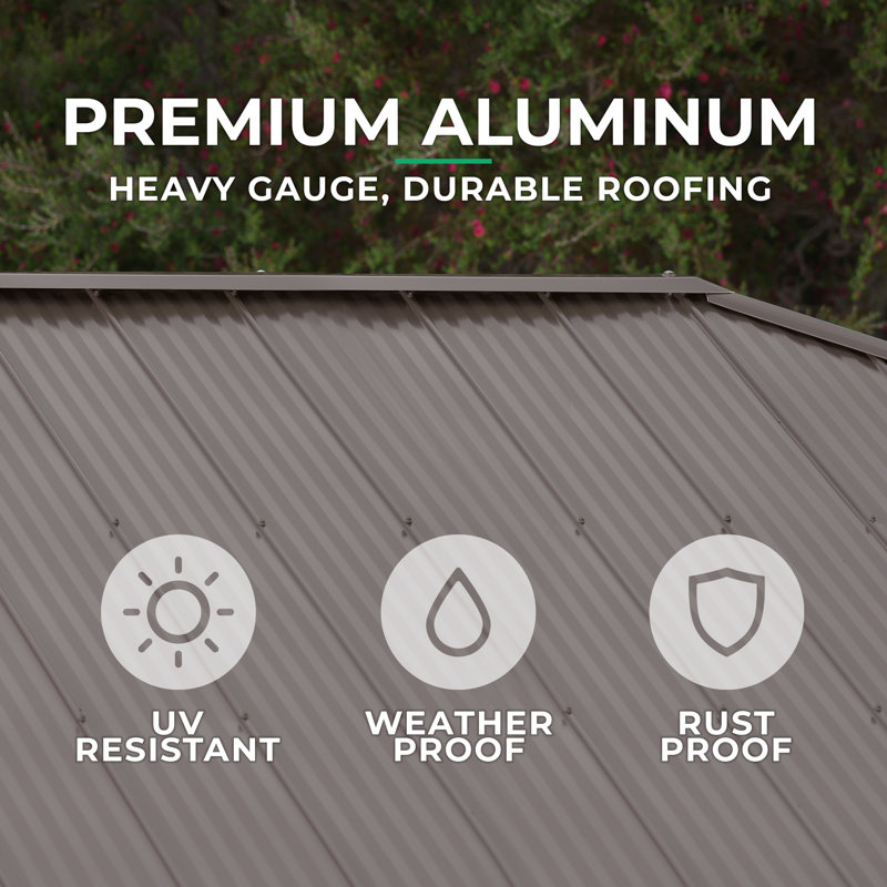 12' x 24' Meridian Gazebo with Aluminum Roof, Cedar Wood Frame, and Weather-Resistant Finish