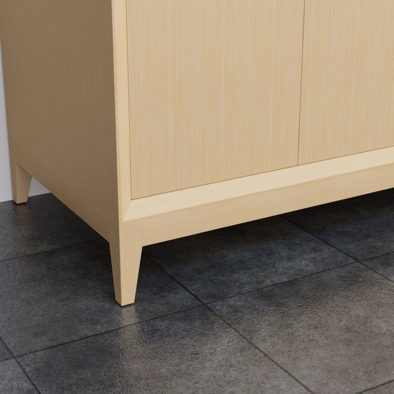 Janna 71.5" Freestanding Double Bathroom Vanity Base Only, Matte Black
