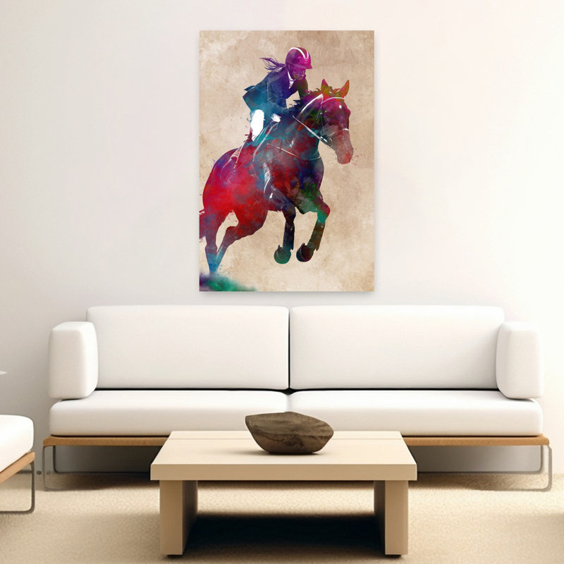 Art mural cheval dynamique dynamique, 48" H x 32" W