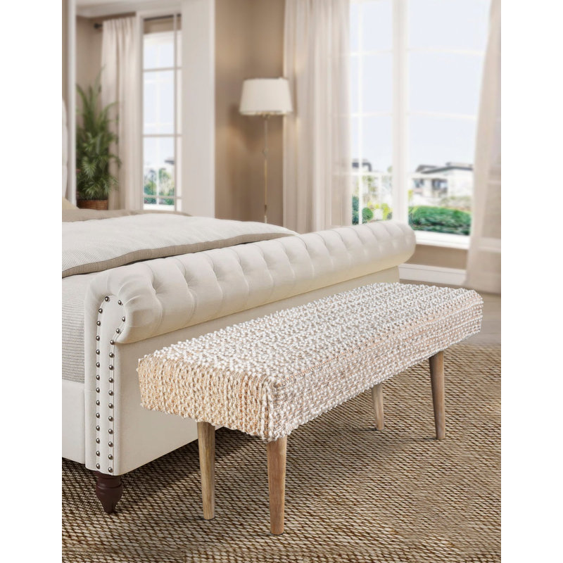 Banc tissé à la main Natural Boucle