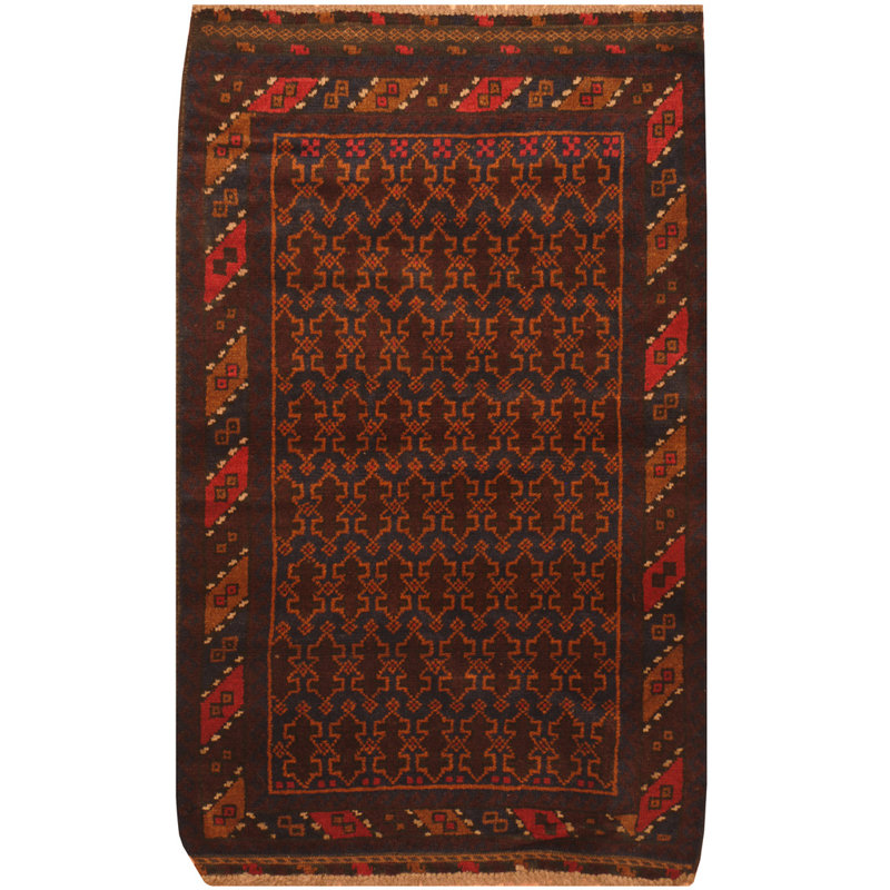 Tapis zone en laine noué la 2 pi 9 po x 4 pi 5 po one-of-kind Prentice