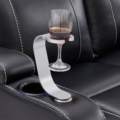 Porte-verres à vin anti-déversement rotatif à 360 °, support à gobelets installable pour sièges de cinéma maison, canapés et fauteuils inclinables