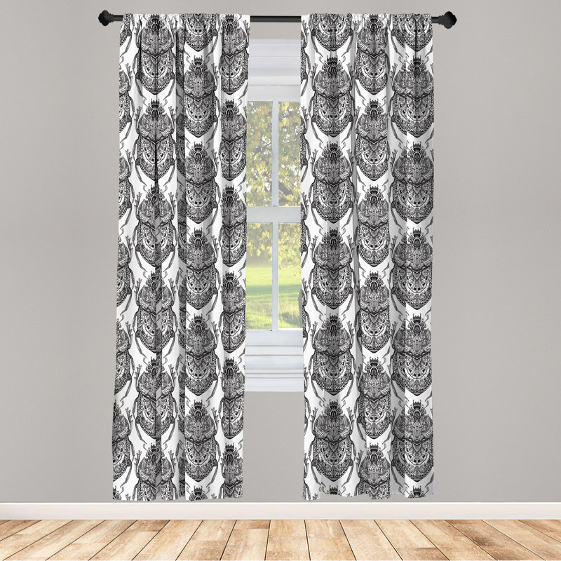 East Urban Home Semi-Sheer Rod Pocket Sliding Panel, 28" x 95"