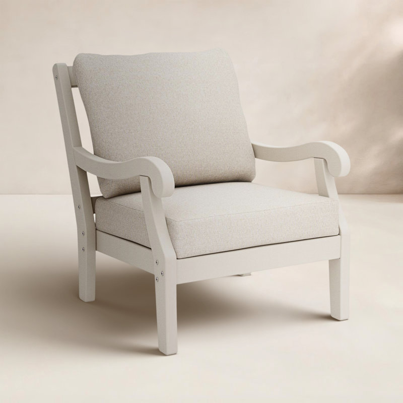 Fauteuil de patio à assise profonde Verlyn