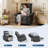 Swivel Rocking Nursery Recliner Chair Rocker Recliner Glider Deep Seat PU Leather Sofa Chair with high Backrest for Nursery, Living Room, Bedroom & Home Movie Theater-468625022