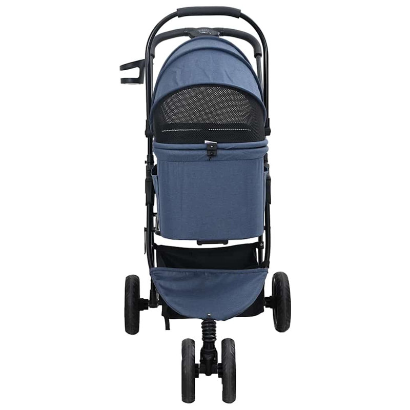 Folding Pet Stroller 78 X 54 X 101 Cm 600D Oxford Fabric, Blue