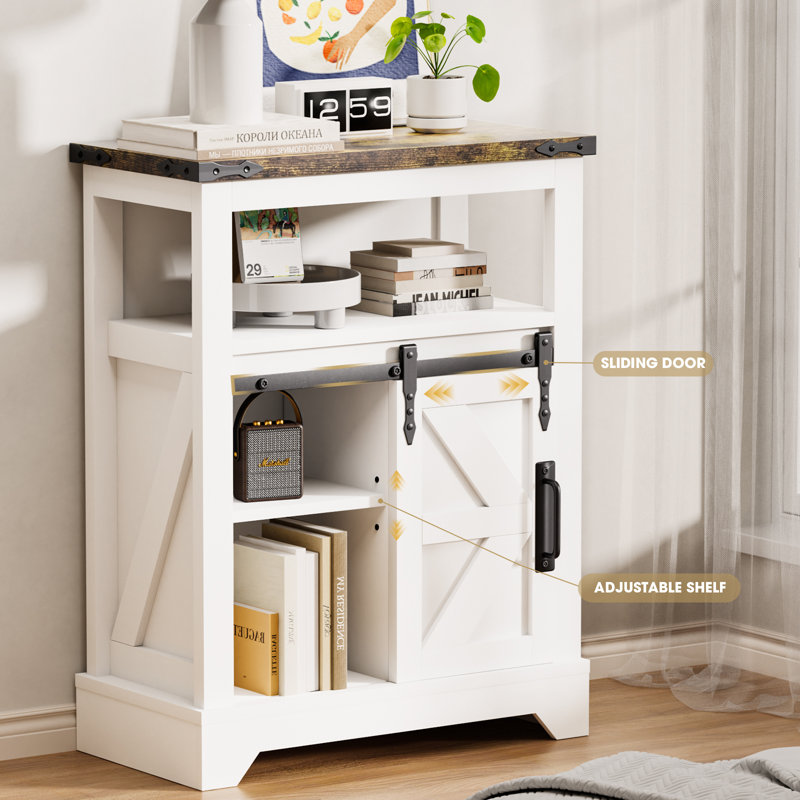 Armoire d'appoint de 23,6 po de largeur, Blanc