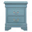 Table de chevet compacte sarcelle traditionnelle