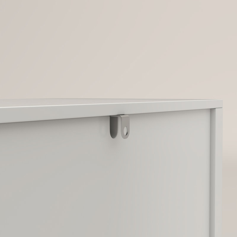 Armoires d'appoint avec portes et tiroirs, White