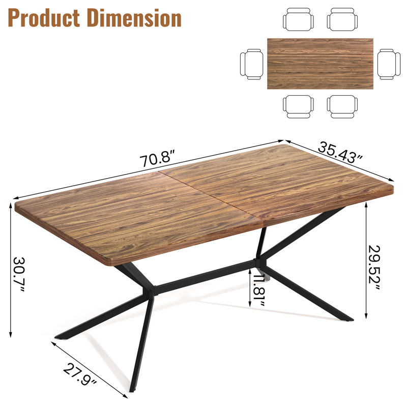 Kuanysh Metal Base Dining Table