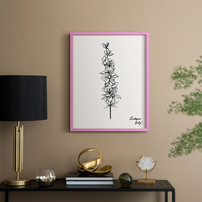 «Annuel Flowers VII», reproduction encadrée - bois massif