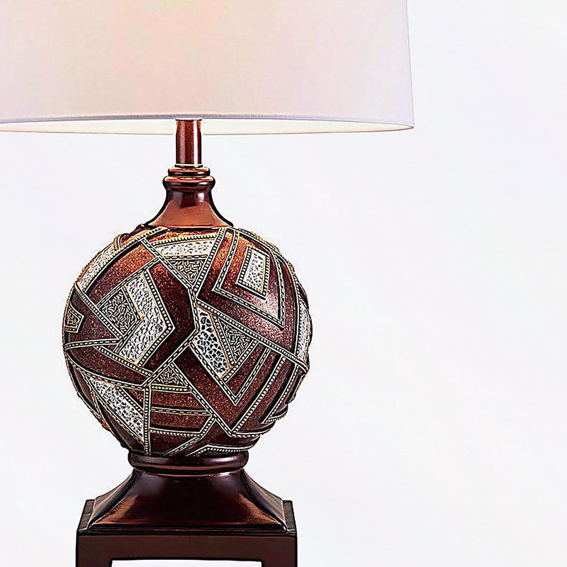 29.75" Tall Polyresin Table Lamp, Polymosaic design