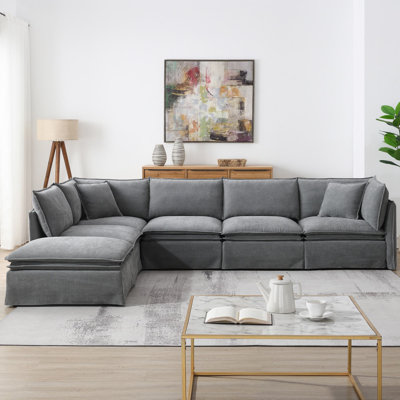 Canapé modulaire avec repose-pieds 125,5 po Brinsley
