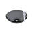 Novatto 16.5'' Black Glass Circular Bathroom Sink-95974083