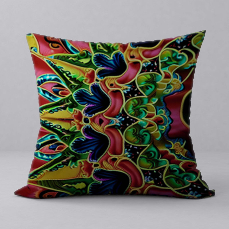 Oreiller New ManosMorenas, caractère et motifs vibrants / taille 22 po x 22 po