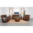 Dark Brown Padded Arm Sofa