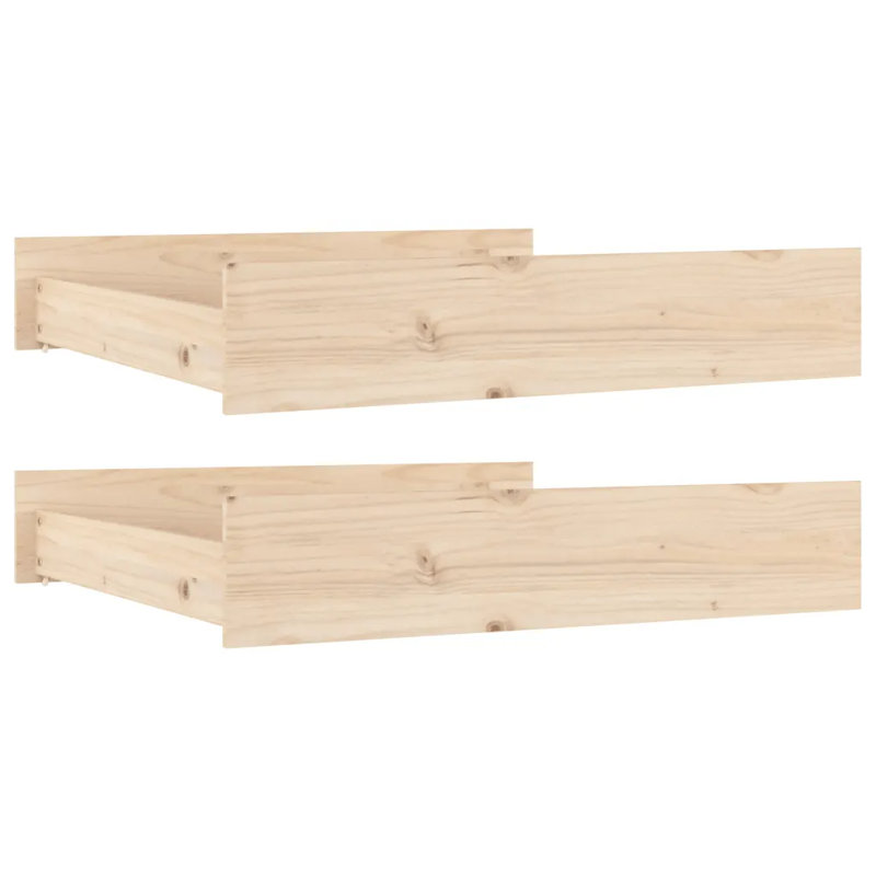 Jarely Underbed Storage Drawers, 18cm H x 90cm W x 78cm D, Light Brown