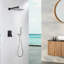 Système de douche mural complet à pression équilibrée avec valve brute