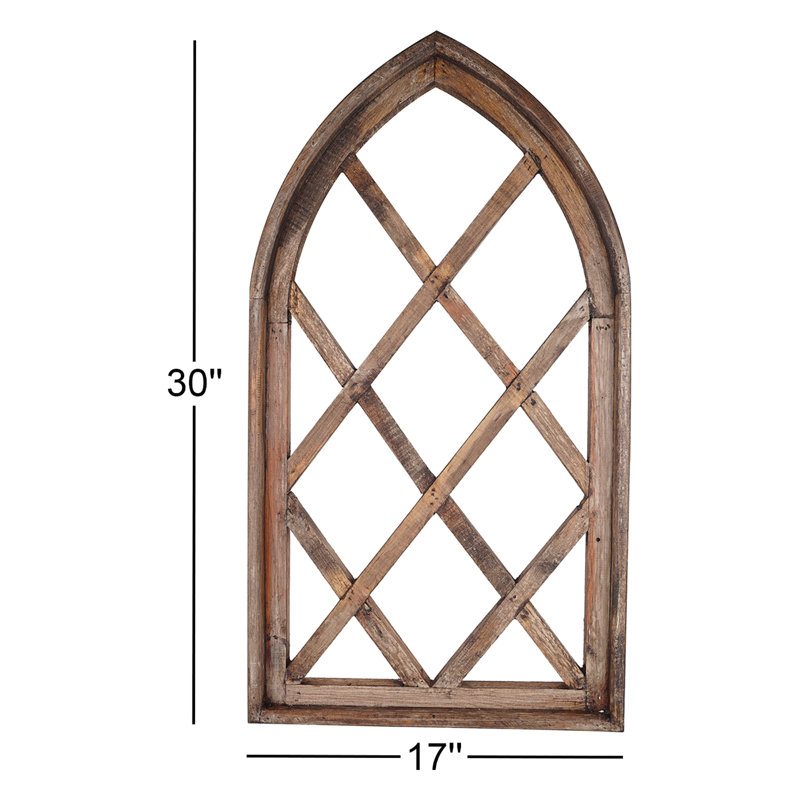 Handmade Farmhouse Buildings & Architecture Wall Decor on Solid Wood, Brown