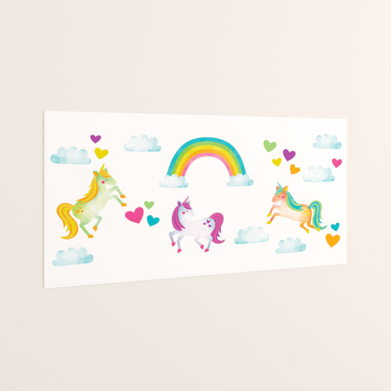 Bordure de papier peint L 50 pi x 24 po Driggers One Love Unicorns