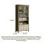 Bibliothèque verte en bois d'hévéa