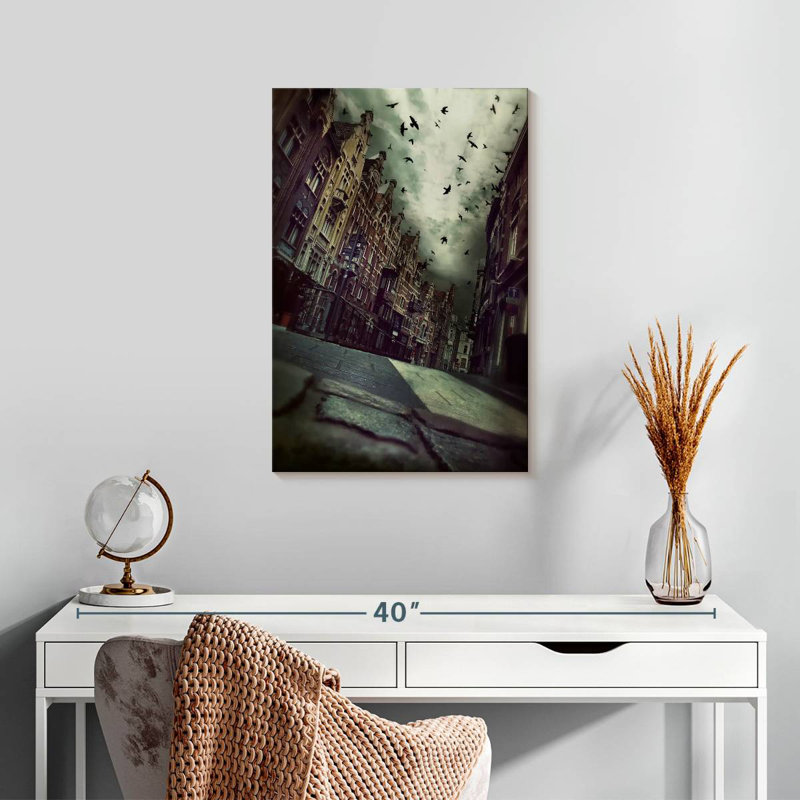 Hitzel Gloomy Street, 24" H x 16" W
