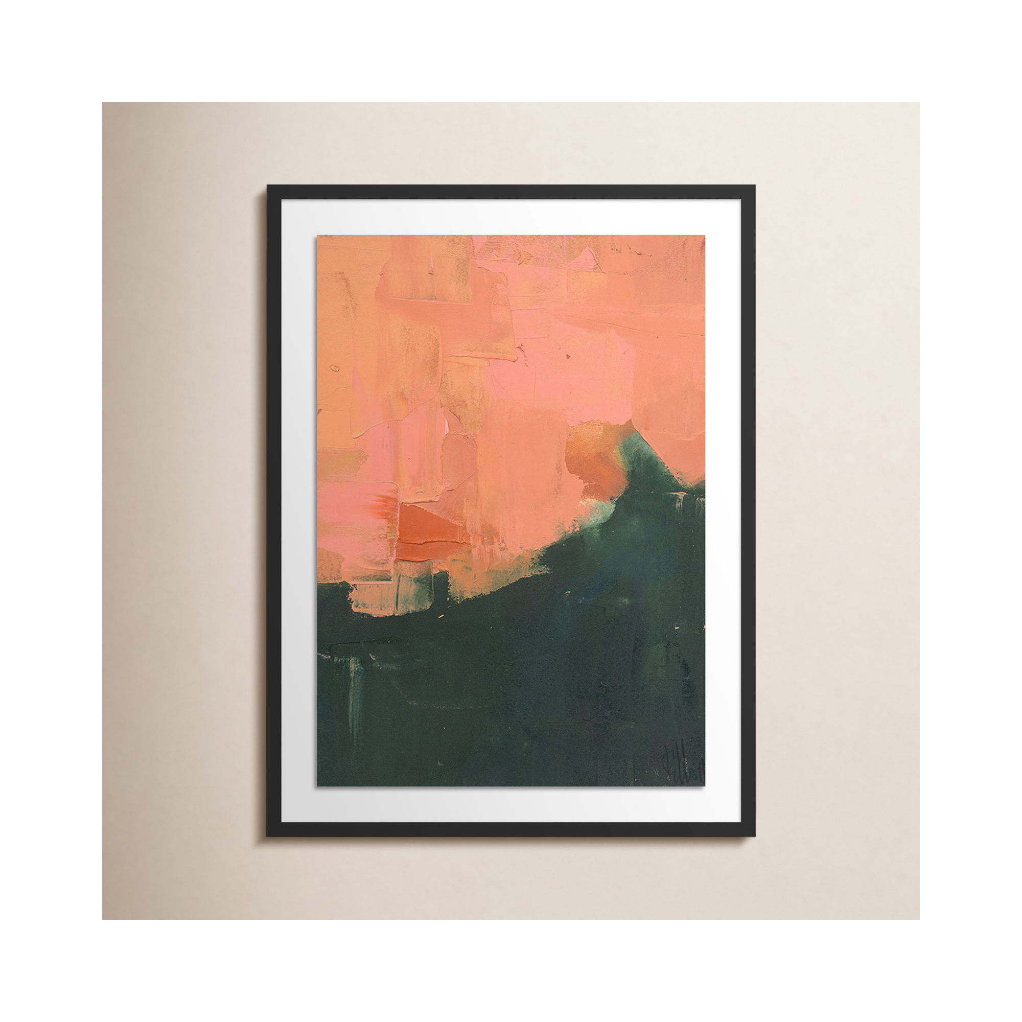 An Invitation by Jill Elliott, Black Floater Framed Canvas, 32" H x 24" W, Black