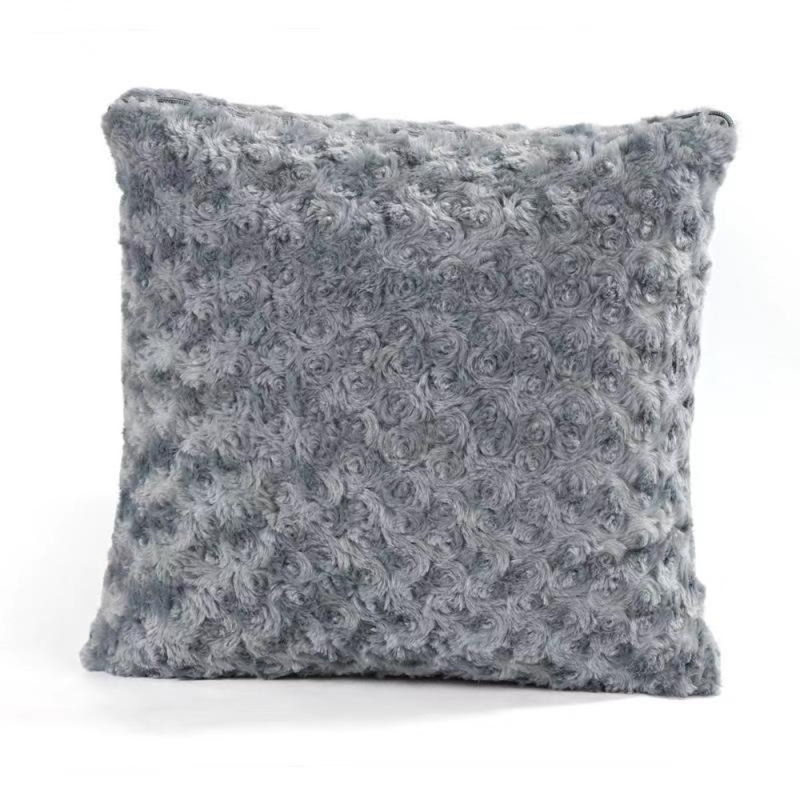 2-Way Extra Padded Plush Travel Blanket and Pillow, Gray