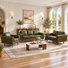 Mid-Century Modern 3-Piece Living Room Sofa Set, Includes 3-Seater Couch, Loveseat & Armchair, Tapered Wood Legs