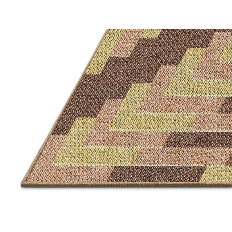 Tapis géométrique beige, Rectangle 5 pi x 8 pi