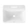 DeerValley 23.82" L x 18.9" W x 6.69" H White Rectangular Vitreous China Drop-in Bathroom Sink with Overflow