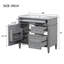 Meuble-lavabo 36 po avec lavabo supérieur, meuble-lavabo moderne avec 2 tiroirs et tiroir escamotable, meuble-lavabo simple-1583378329