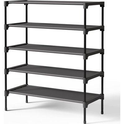 Étagère à chaussures de qualité supérieure non tissée - Organisateur de chaussures robuste et durable pour placard, entrée, garage et couloir, étagères à chaussures longues empilables