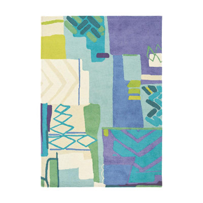 Abstract Flatweave Area Rug