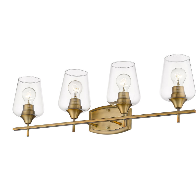 Dahlya 4 - Light Dimmable Vanity Light, Olde Brass