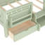 Lit simple pour enfants avec tablettes intégrées, tiroirs de rangement, escalier de sécurité et rails, bois de pin, gris-947912941-947912943