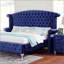 Grand lit glamour bleu