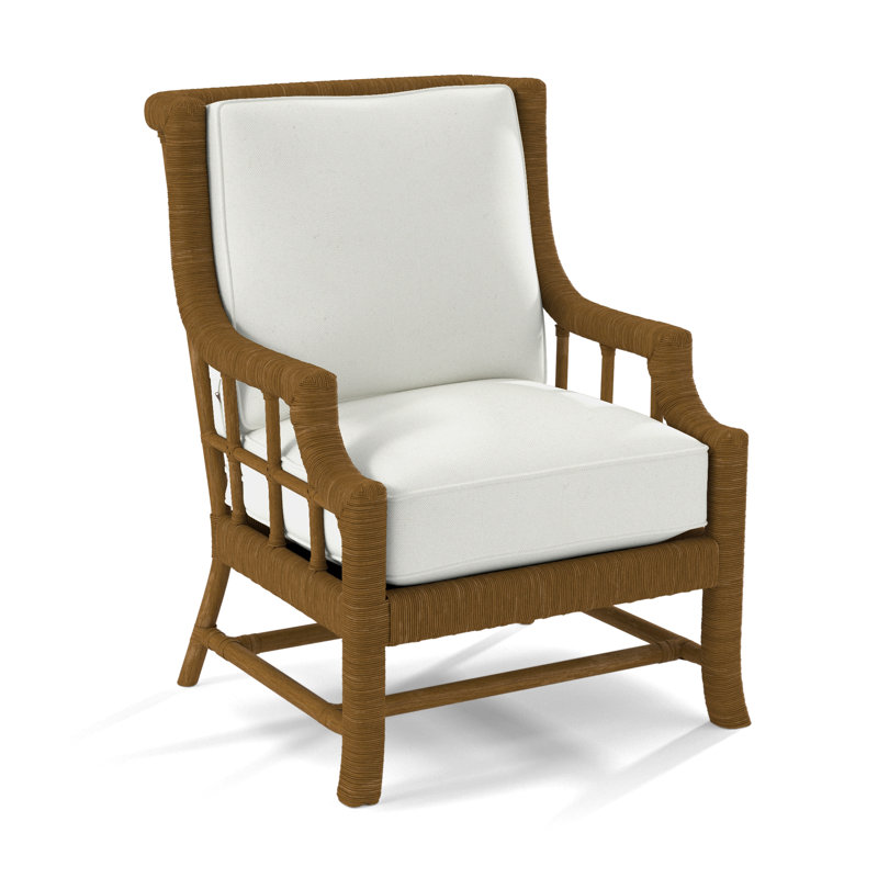 Lafayette Armchair, Havana, Denim Stripe, 0206-61