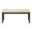 Bench, 44" Rectangular, Dining Room, Entryway, Kitchen, Hallway, Upholstered, Wood, Cream Fabric, Grey Wood, Transitional