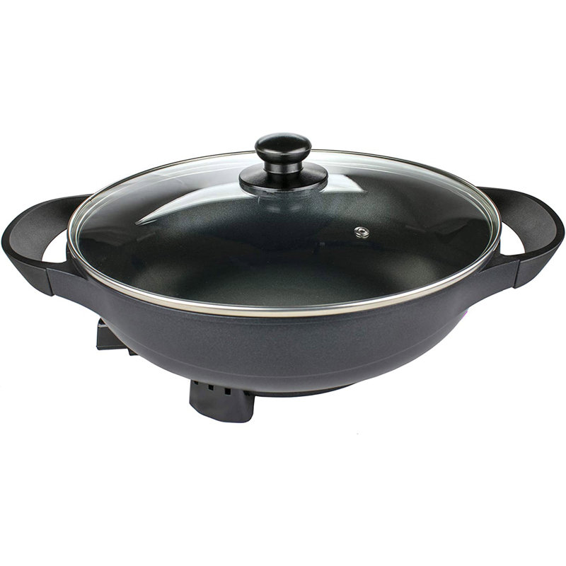 Brentwood 9 in. Die Cast Aluminium Non Stick Electric Skillet Sandwich Maker & Panini Press with Glass Lid