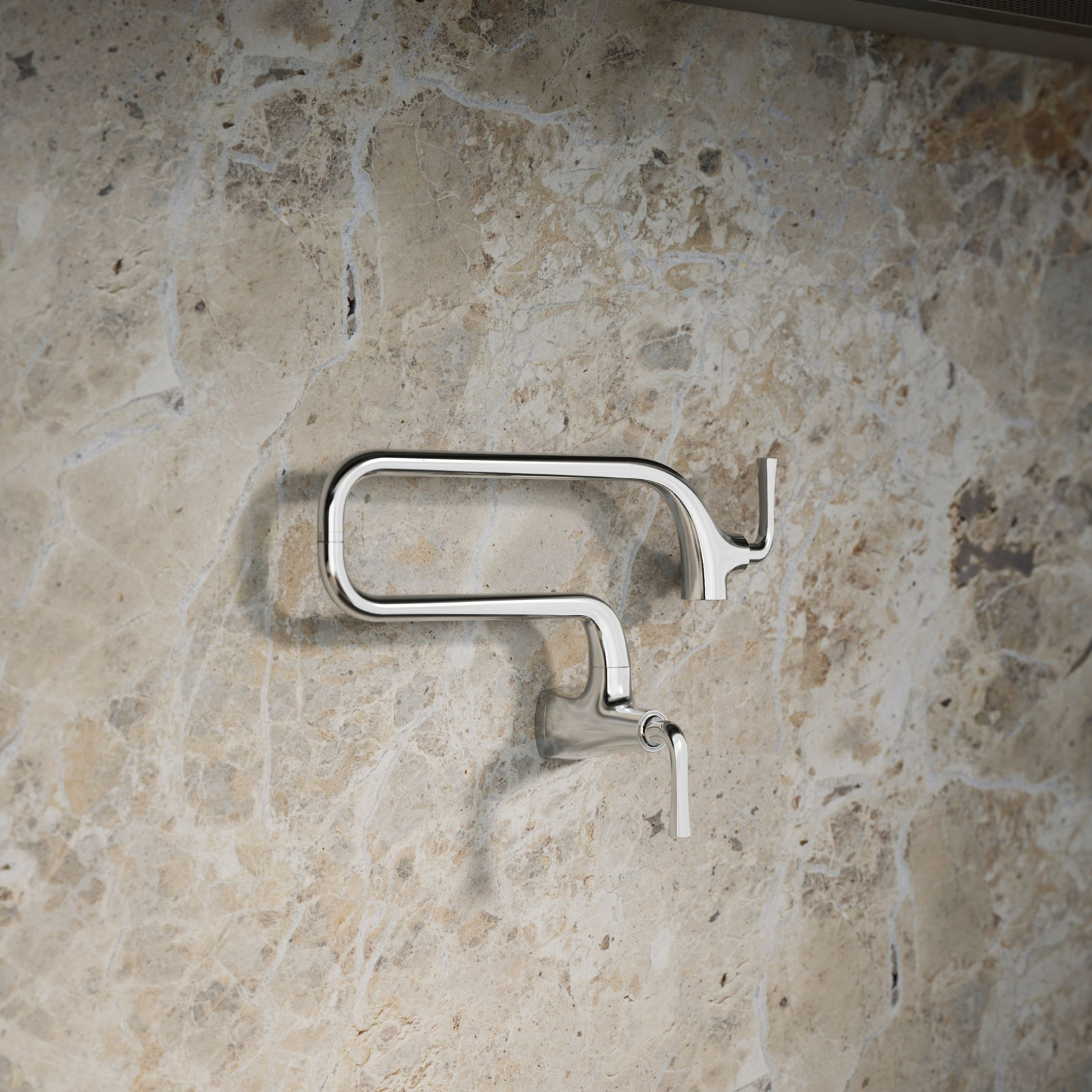 Graze Wall-Mount Pot Filler Faucet, Polished Chrome