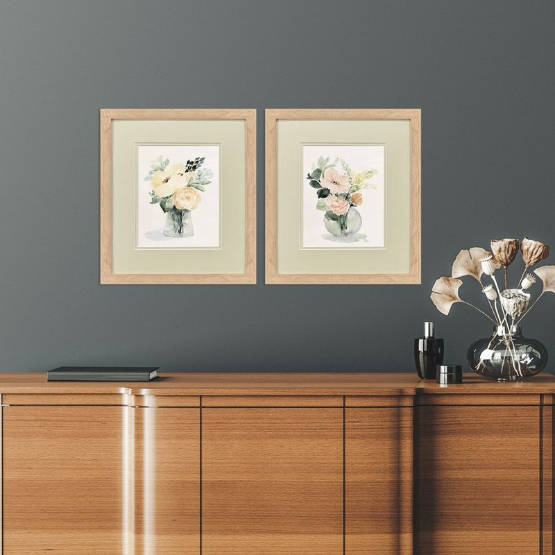 Creamy Blooms Framed Art