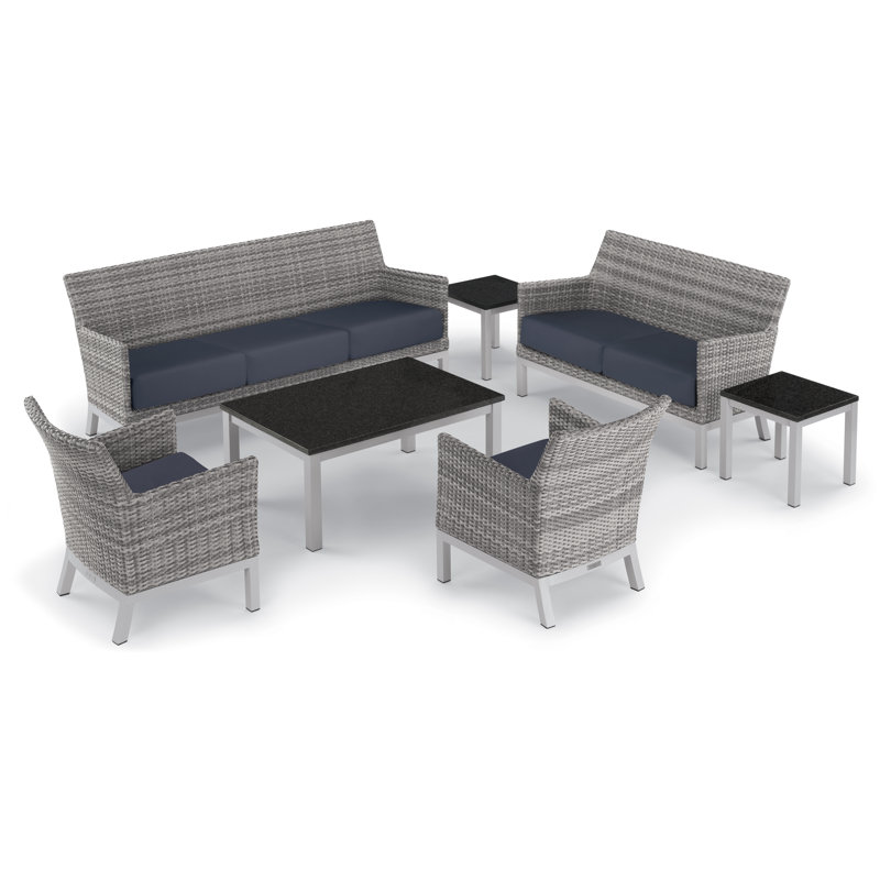 Argento and Travira Outdoor Conversation Set, Midnight Blue