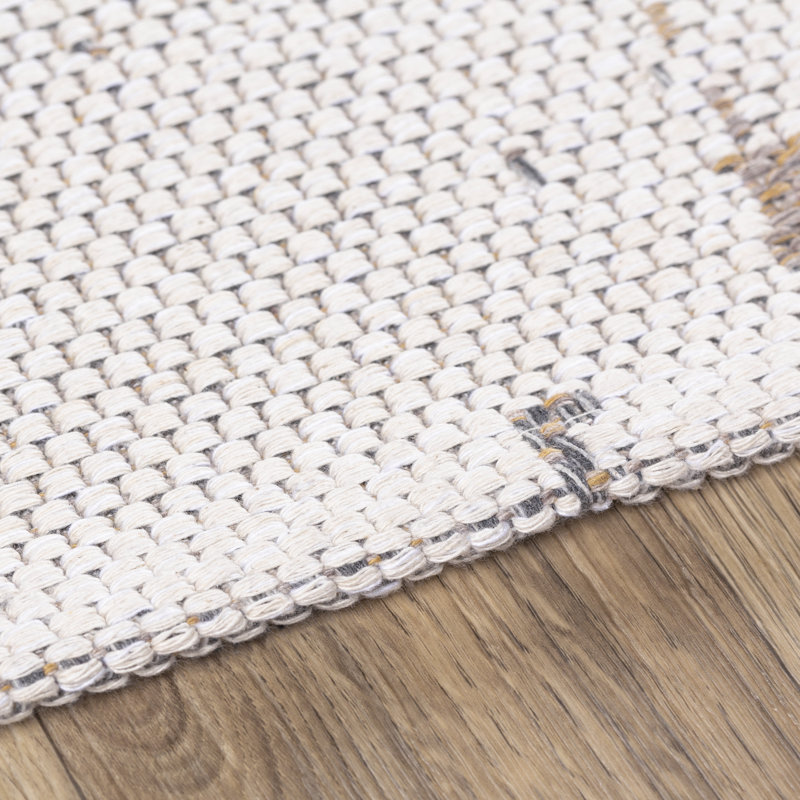 Emalina Cotton Abstract Indoor Rug, Rectangle 6'7" x 9'